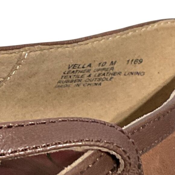 Abeo Leather Braided T-Strap Women's Heels Vella 10M - Picture 10 of 12